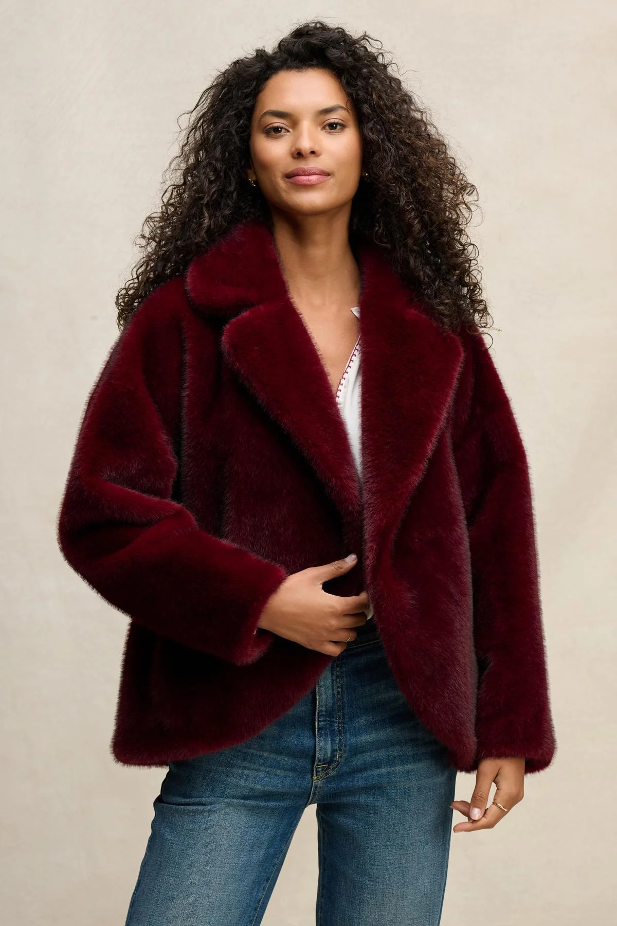 CAROLYN JACKET IN BURGUNDY - Image 5