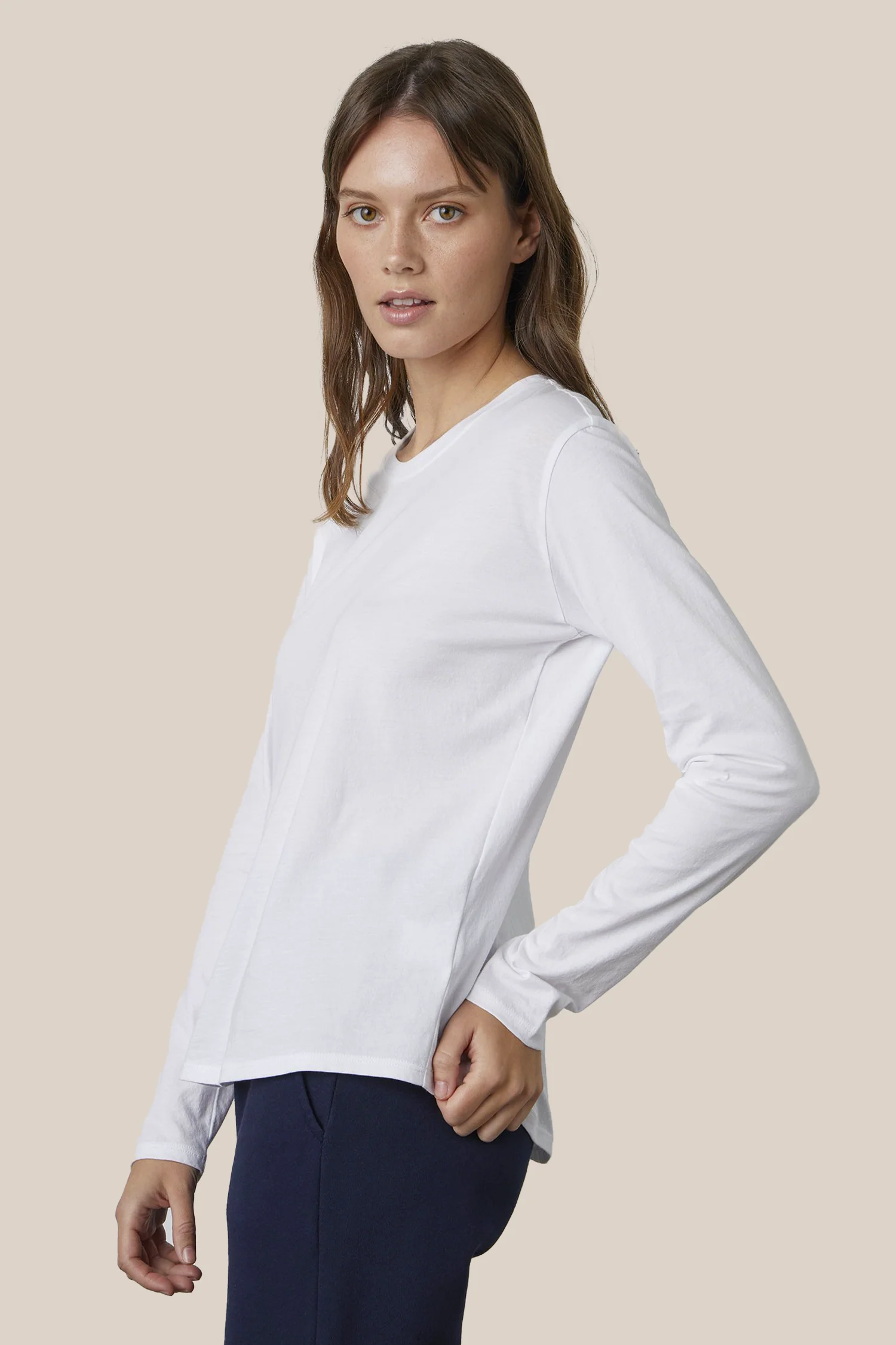 DANIELA WHISPER COTTON T-SHIRT IN WHITE - Image 3