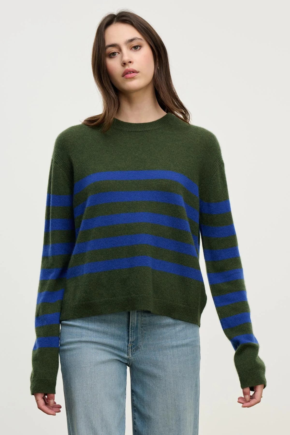 DIANA CASHMERE SWEATER IN GREEN