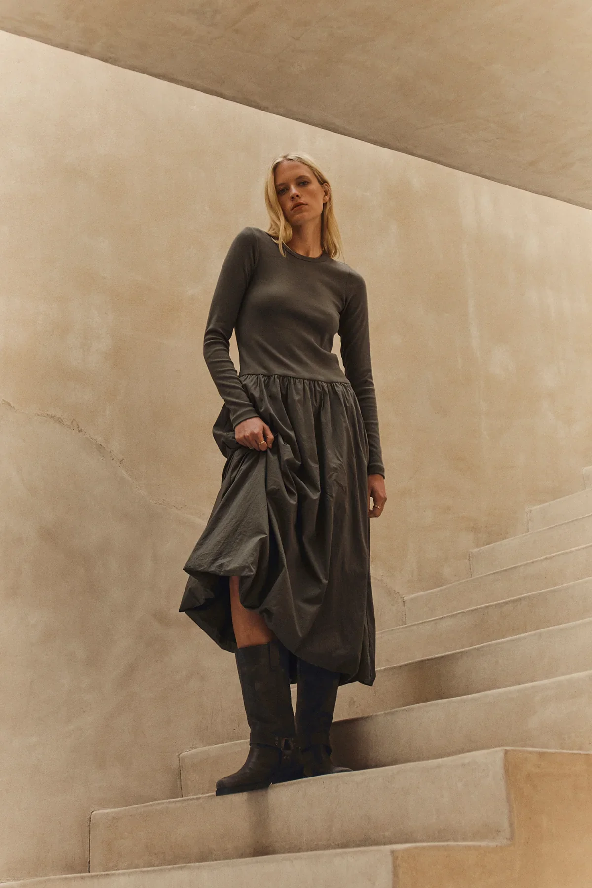 DOLCE DRESS IN BULLFROG