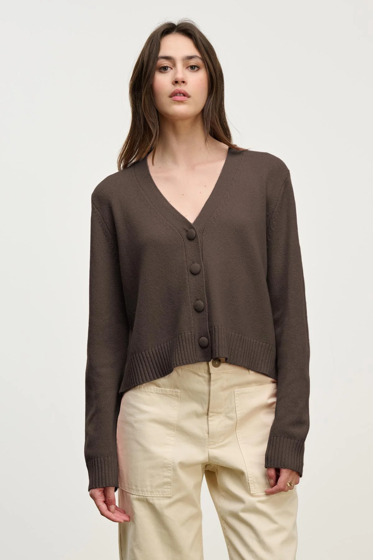 ETNA CARDIGAN IN ESPRESSO - Image 2
