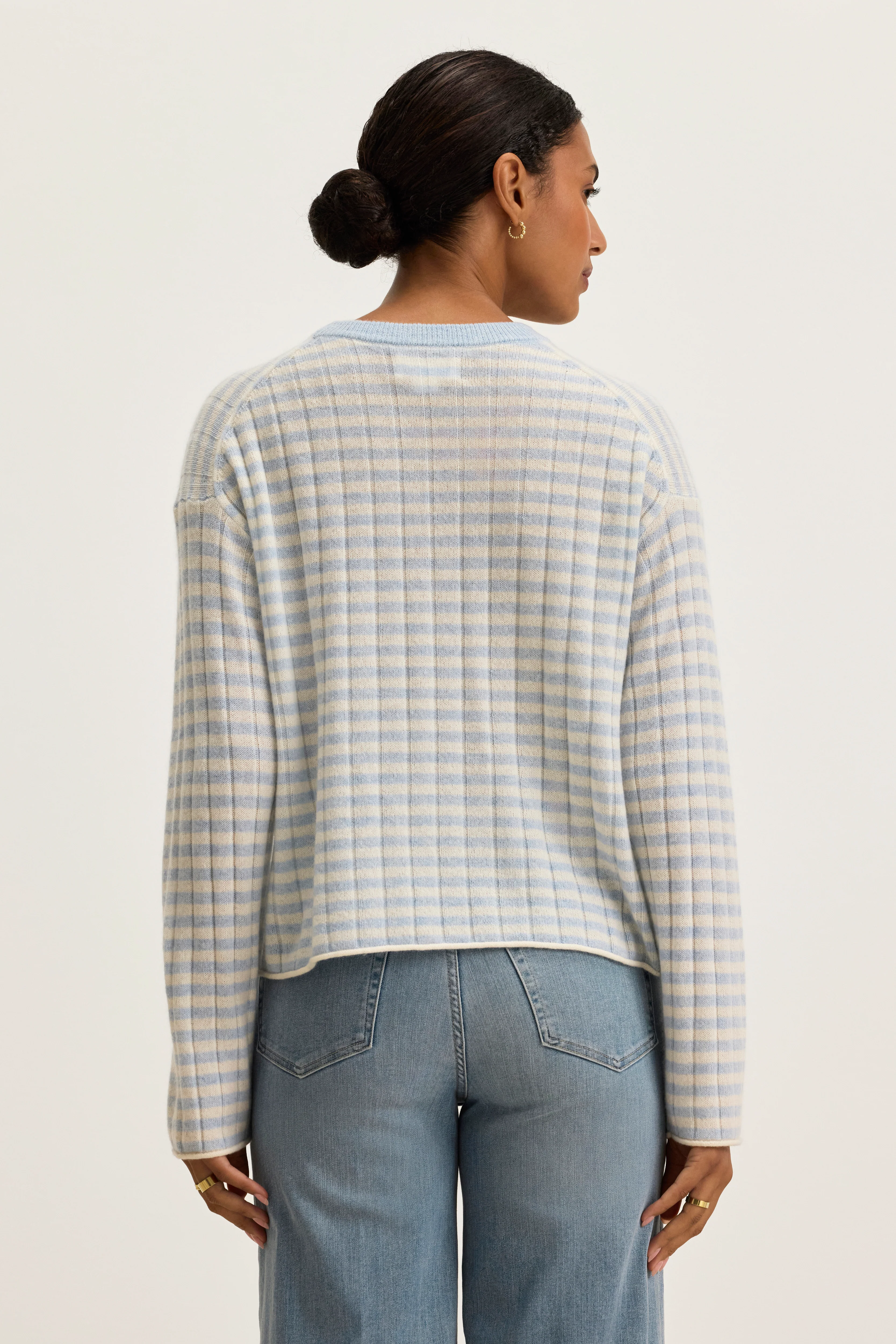 MONICA CASHMERE SWEATER IN ICE - Image 3