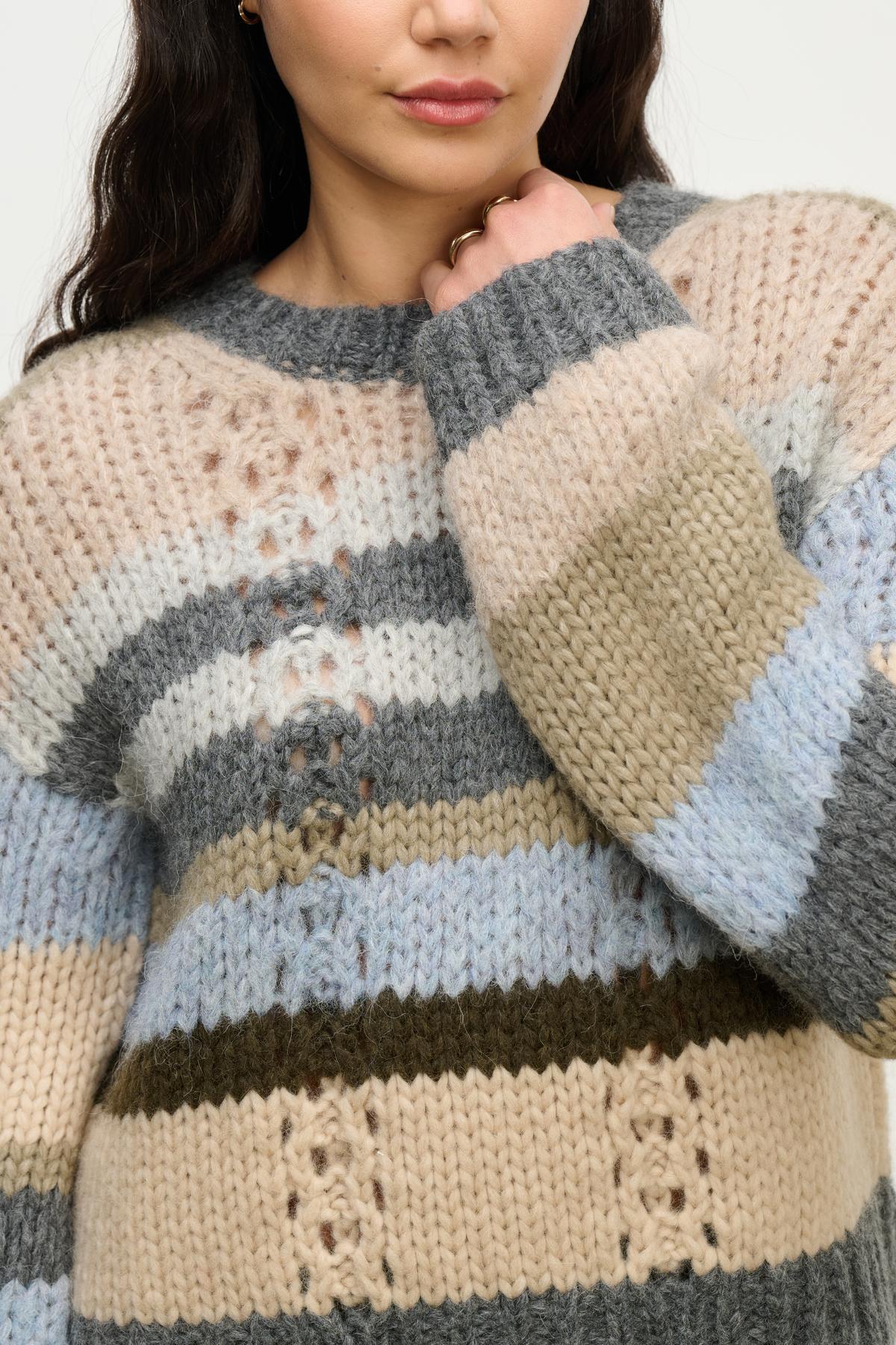 RINA ALPACA SWEATER IN MULTI - Image 3